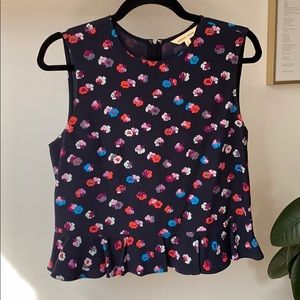 Floral Cropped Peplum Top